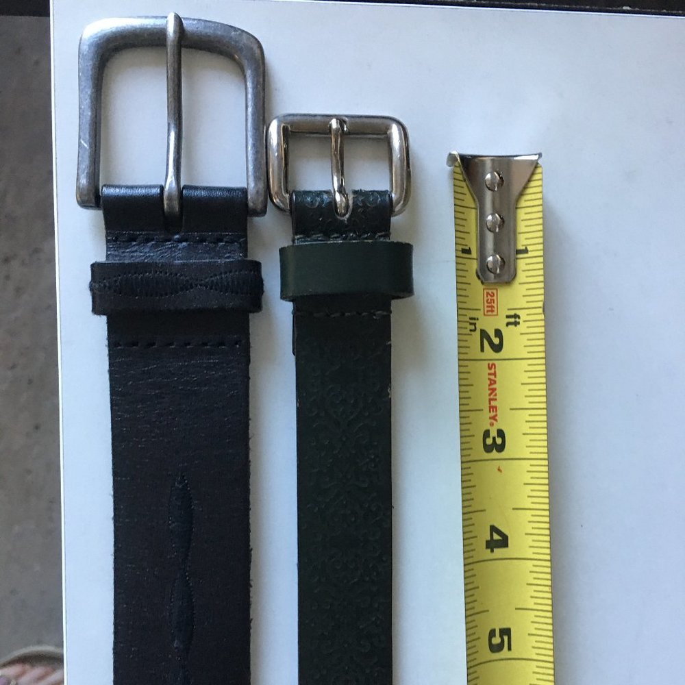 2 leather belts